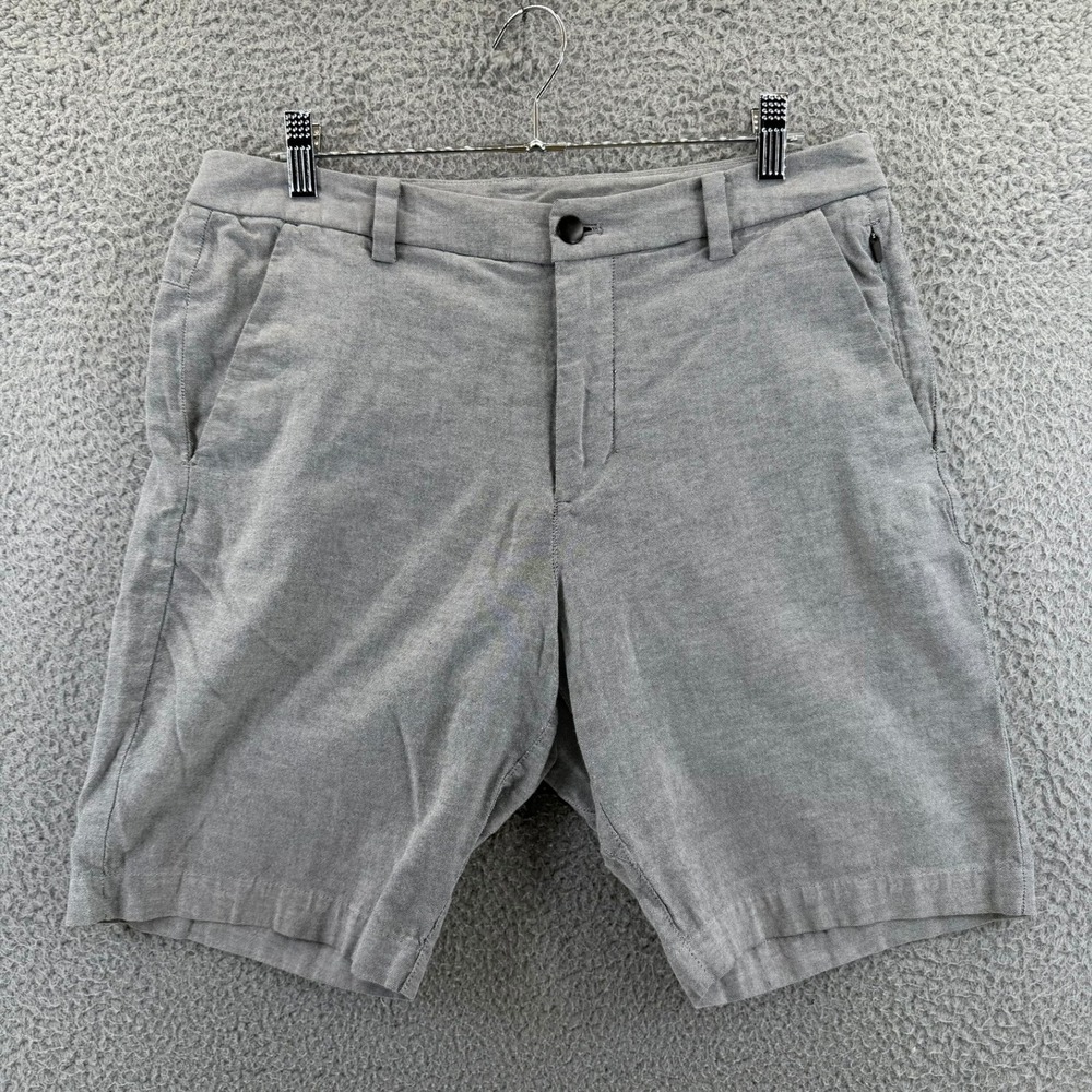 Lululemon Commission Short 9‎ Warpstreme Grey Mens Chino Shorts Size 31